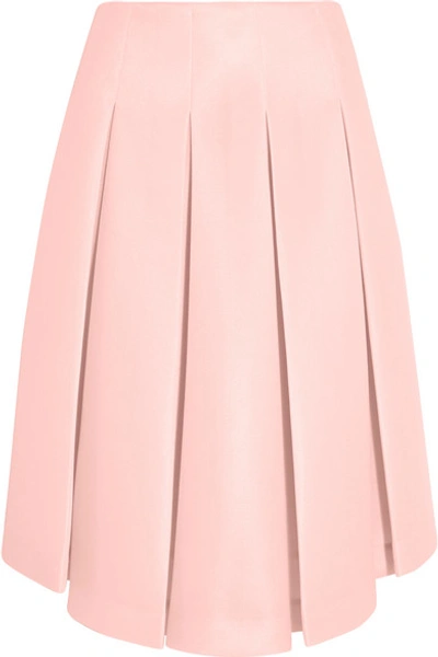 Simone Rocha Pleat-front Neoprene Midi Skirt In Pink