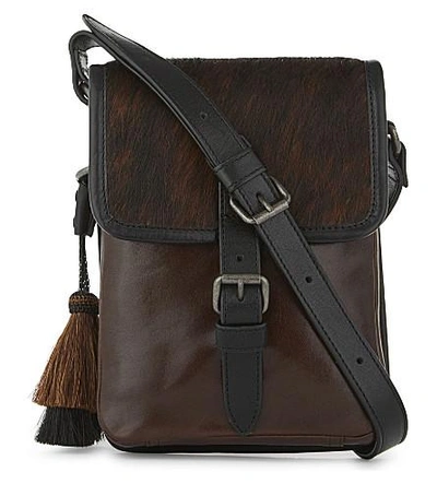 Dries Van Noten Small Leather Messenger Bag
