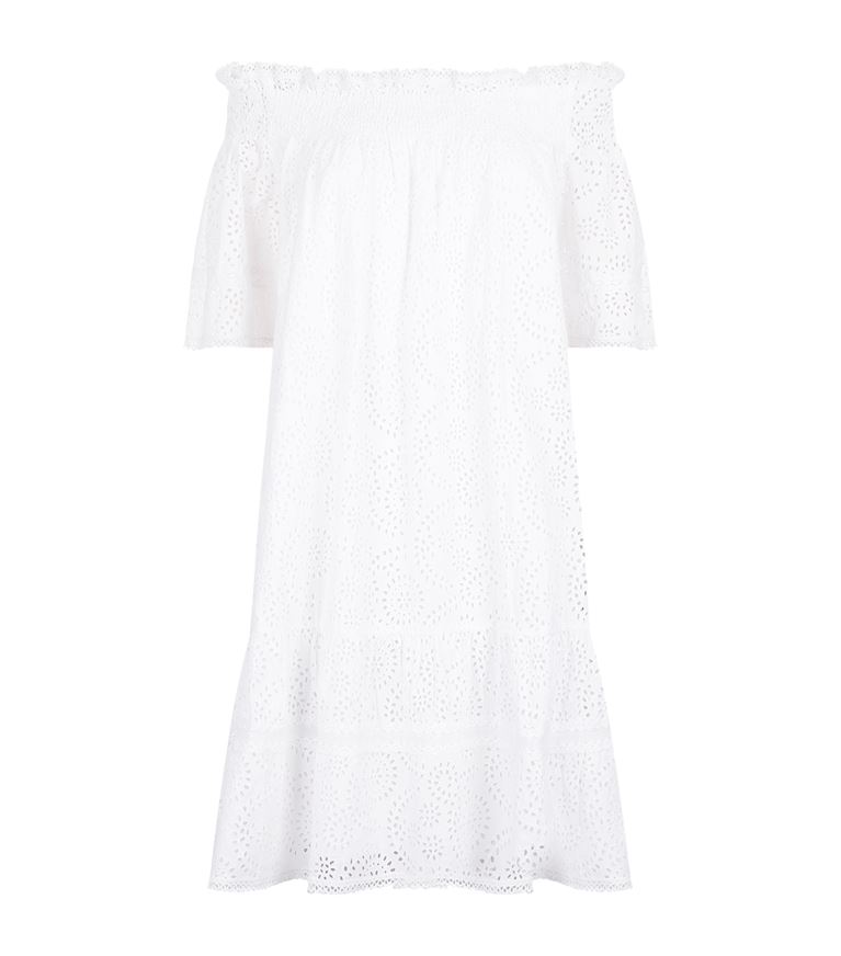 Needle & Thread Off-the-shoulder Midi Dress In White | ModeSens