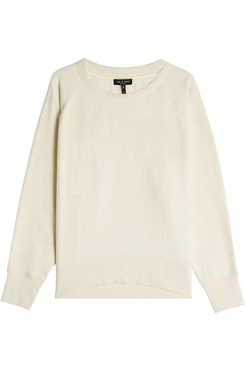 Rag & Bone Max Oversize Cotton Sweatshirt In Beige | ModeSens