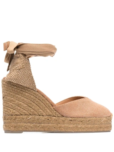 Castaã±er Castaner Chiara  Canvas Espadrille With Wedge Of 11cm In Neutrals