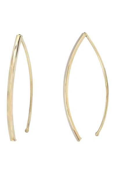 Candela 14k Yellow Gold Dangle Bar Threader Earrings