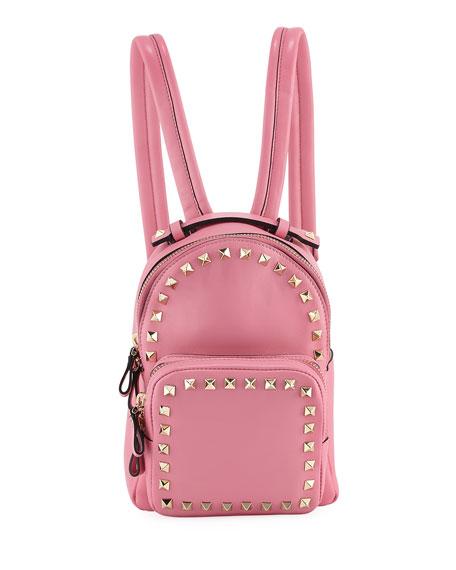 Valentino Garavani Rockstud Leather Mini Backpack, Pink | ModeSens