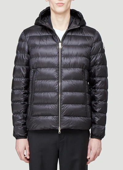 Moncler Hooded Puffer Jacket In Black
