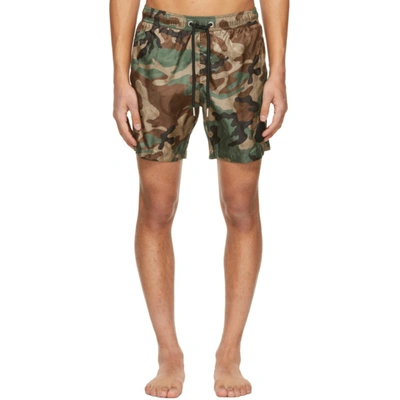 Moncler Camouflage Print Swim Shorts In 230 Camo