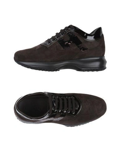 Hogan Sneakers In Dark Brown