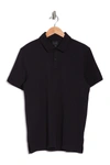 14th & Union Solid Interlock Polo In Black