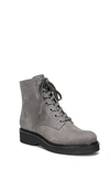 Vince Monastir Leather Lace Up Combat Boots In Straus Gray