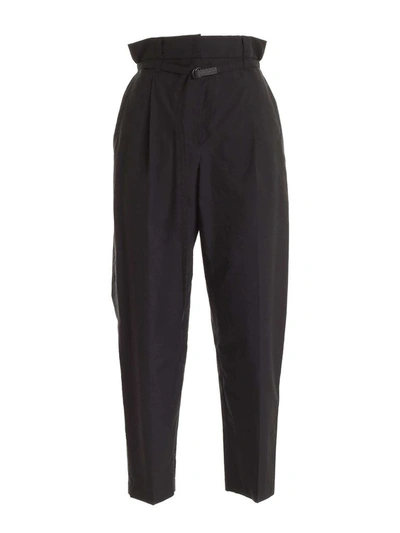 Brunello Cucinelli High-waist Belted Trousers In Black