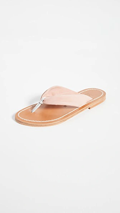 K.jacques Saba Thong Sandals In Vel Facor/pul Linen