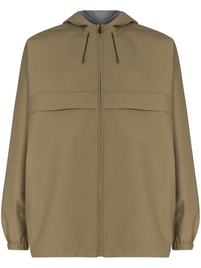 Gr10k Short Hooded Gore-tex® Jacket In Green