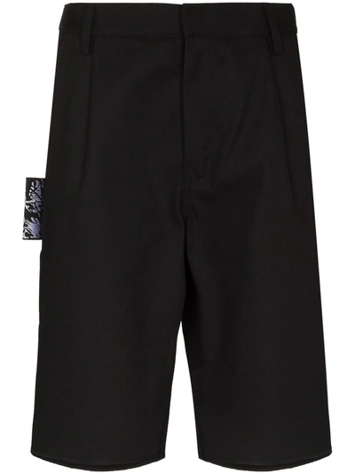 Gr10k Black Ring Patch Pocket Bermuda Shorts