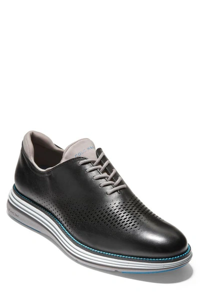 Cole Haan Original Grand Ultra Laser Oxford In Black/ Cool Grey