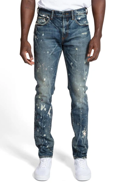 Prps Men's Windsor Metallic Paint Splatter Skinny Jeans In Dark Blue