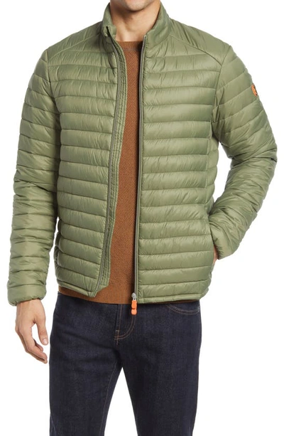 Save The Duck Alexander Water Repellent Puffer Jacket In Cactus