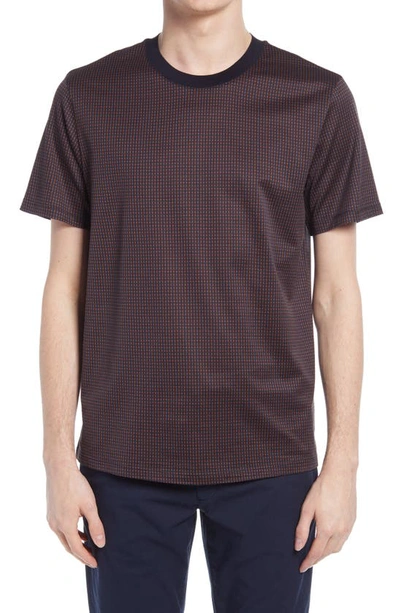 Theory Grid Dot T-shirt In Beacon Mlt