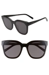 Diff Gia 62mm Oversize Square Sunglasses In Black/ Grey