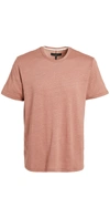 Rag & Bone Linen And Cotton-blend Jersey T-shirt In Sunset Mauve
