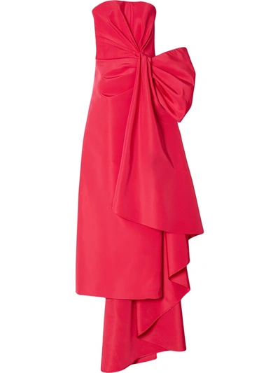 Carolina Herrera Womens Azalea Bow-embellished Silk-twill Gown 8