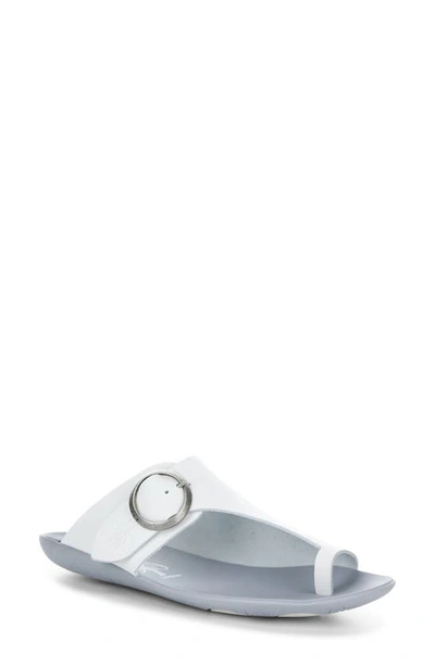 Fly London Mica Slide Sandal In Off White Bridle
