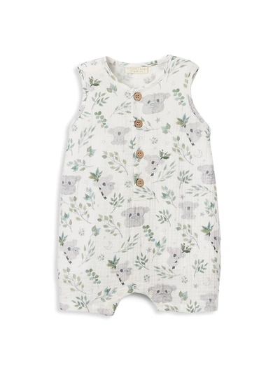 Elegant Baby Baby's Joey Koala Print Shortalls In Blue