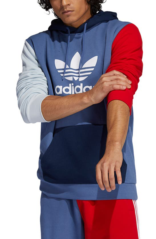 最先端 アディダス Adidas Blue Scarlet Blue Halo Crew Hoodie Trefoil Blocked トップス パーカー メンズ パーカー Adamscounty Iowa Gov