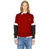 Ami Alexandre Mattiussi Tricolor Logo Sweatshirt In Red