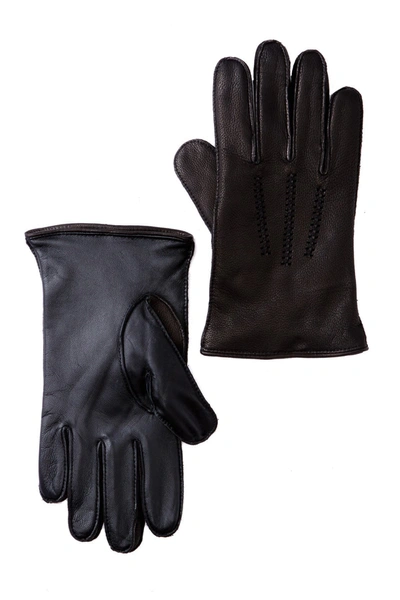 Ugg Faux Fur Lined Wrangell Smart Glove In Black