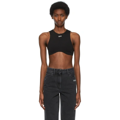 Off-white Black Sexy Back Crop Tank Top