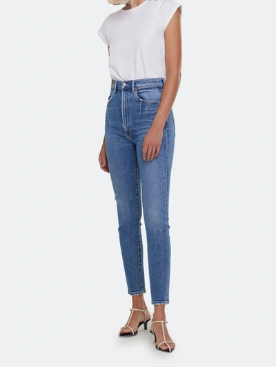 Agolde Pinch Waist High Rise Ankle Cut Skinny Jeans In Amped