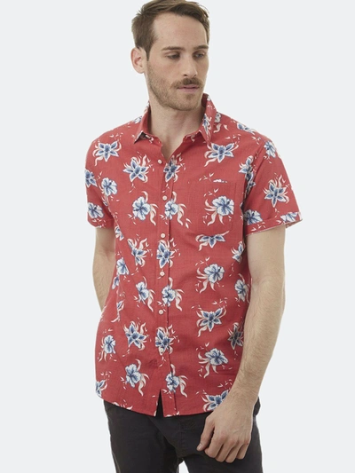 Px Owen Floral Shirt In Red