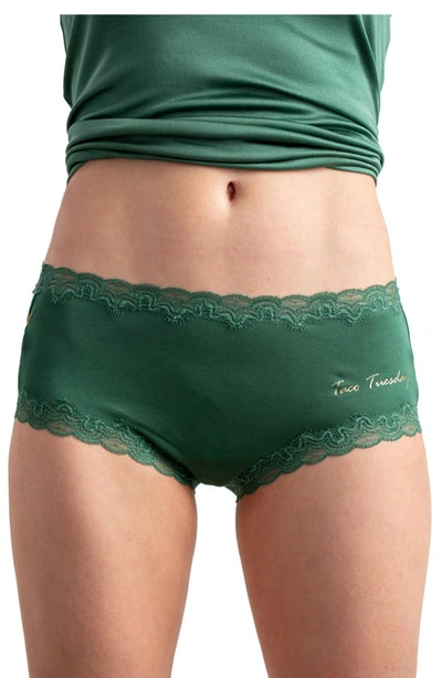 Uwila Warrior Sayings 2 Soft Silks Bikini Briefs In Green