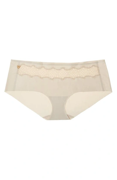 Uwila Warrior Happy Seams Lace Trim Seamless Briefs In White