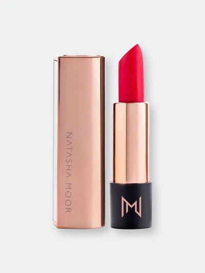 Natasha Moor Silk Suede Lipstick Fearless In Red