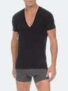 2(x)ist Pima Cotton Slim-fit Deep V-neck In Black