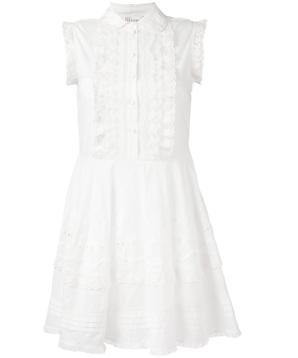 Red Valentino Women's White Cotton Dress' | ModeSens