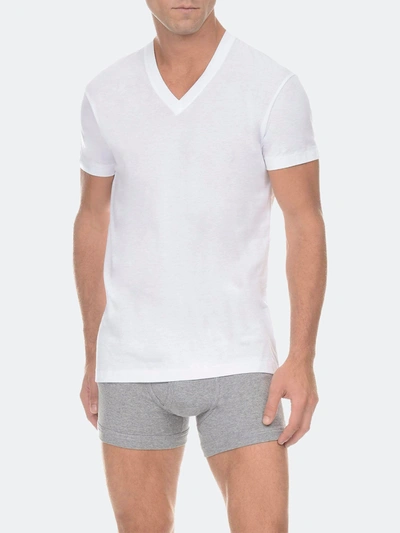 2(x)ist Essentials Cotton V-neck T-shirt 3-pack In White