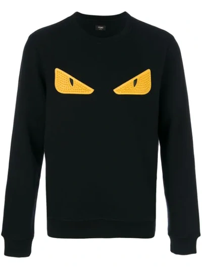 Fendi Graphic-print Jersey Sweatshirt In Black