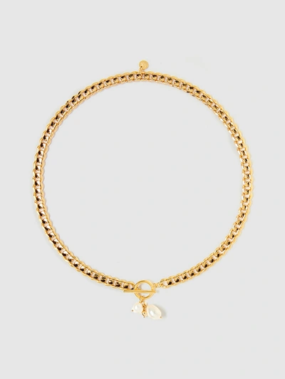 Tess + Tricia Billie Pearl Necklace In Gold