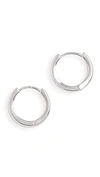 Adinas Jewels By Adina Eden Plain Ring Huggie Earring In Grey