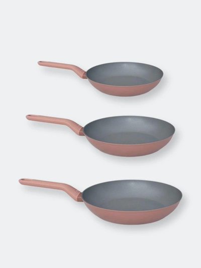 Berghoff Leo 3 Piece Non-stick Fry Pan Set In Pink