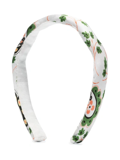 Shrimps White Frilly Hearts Pattern Headband