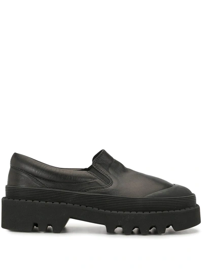 Proenza Schouler City Tread-sole Leather Loafers In Black