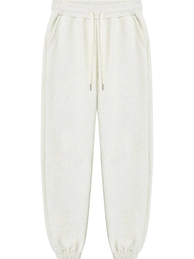 John Elliott La Drawstring Cotton Joggers In Oatmeal Heather