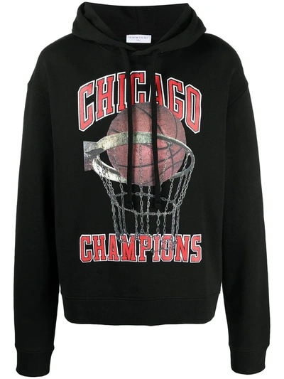 Ih Nom Uh Nit Chicago Champions Black Cotton Sweatshirt In Nero