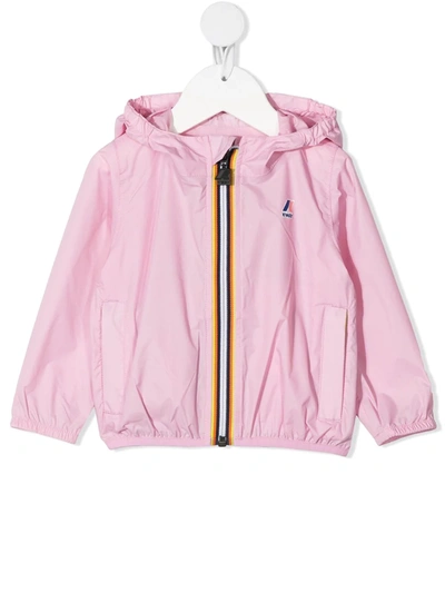 K-way Babies' Le Vrai 3.0 Claude Hooded Jacket In Pink