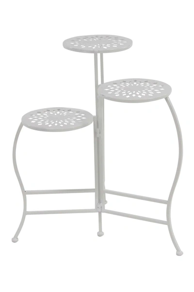 Willow Row White Folding Plant Stand