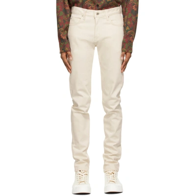 Naked And Famous Super Guy Slim Fit Selvedge Jeans In Natural