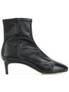 Isabel Marant Daevel Leather Ankle Boots In Llack