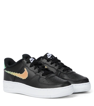 Nike Kids' Air Force 1 Lv8 "digital Swoosh" Sneakers In Black/ Multi/ Color